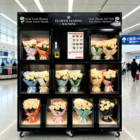 Distributeur Automatique de Fleurs Réfrigéré 24h/24 avec SDK, Paiement par Carte de Crédit, Monnayeur, Refroidissement LED, Kiosque Libre-Service pour Bouquets, Idéal Centres Commerciaux et Extérieur