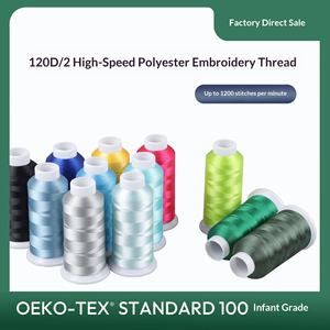 Нить для вышивания и квилтинга из полиэстера 120D/2, 100 г, сертифицированная OEKO-TEX, модель D001-D720 (династия Тан) - Product Image 4