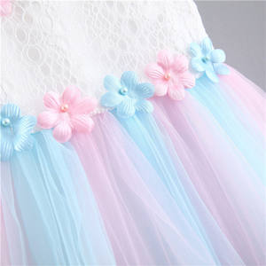 Robes de soirée pour filles, style princesse, motifs floraux, crochet, pour bébés, pour fêtes d'anniversaire, boutique d'été - Product Image 6