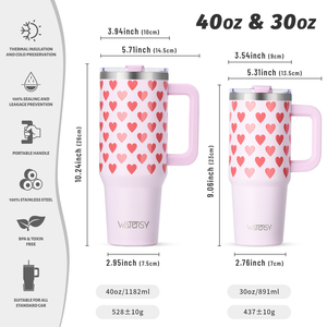 แก้วน้ำสแตนเลส 304 รุ่นใหม่ ขนาด 30 ออนซ์/40 ออนซ์ เก็บความร้อน/เย็น ปิดสนิท ปราศจากสาร BPA พร้อมฝาและหลอด ใช้สำหรับโยคะ ฟิตเนส เก็บอุณหภูมิได้นาน 6-12 ชั่วโมง - Product Image 2