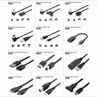 Haute qualité 0.5M 1M 1.5M USB 3.0 un câble d'extension mâle à femelle avec vis de montage sur panneau