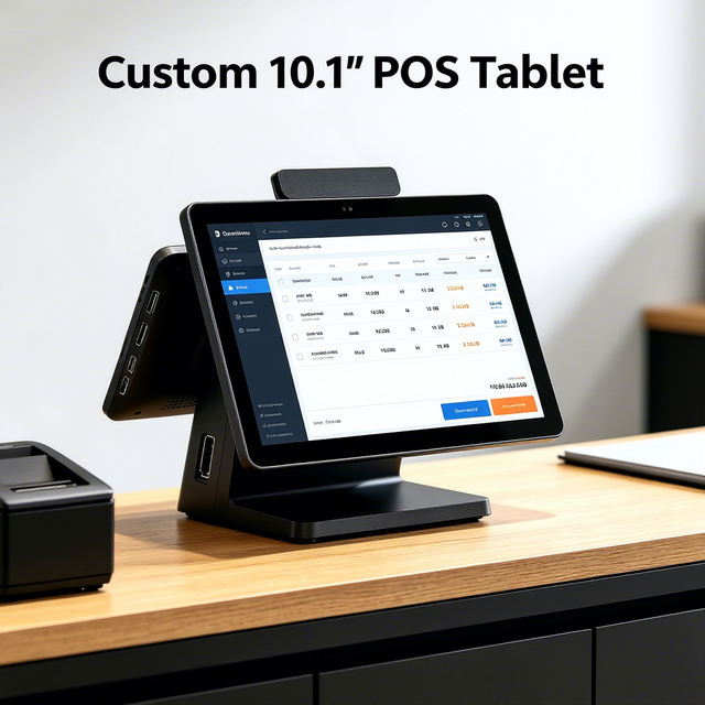 Custom 10.1 Inch POS Tablet PC MTK/Unisoc/Allwinner CPU 64G RAM 4GB SSD Android OS Front/Rear Cameras Wi-Fi for PC Compatibility