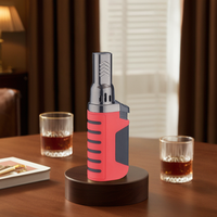 Fournisseur direct, briquet torche à micro-flamme pour cigares, alimenté au gaz butane, design moderne, voyage, fabriqué en métal et en plastique