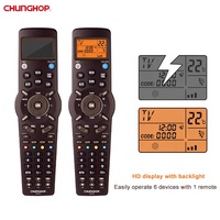 8 en 1Chunghop RM-991 smart TV AV SAT VCR CBL DVD CD A/C télécommande avec fonction d'apprentissage et affichage