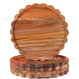 Wooden Lace Table <b>Tray</b> Natural Wood Color For Fruits Snacks Desserts Serving Hotel Coffee <b>Tea</b> Parties - Product Image 3