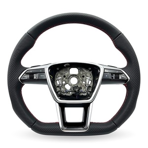 Volant en cuir pour <span class=keywords><strong>Audi</strong></span> C6 <span class=keywords><strong>TT</strong></span> S4 RS5 RS3 R8 Q5 S5 B9 8V B8 A6 S3 A7 A5 A4 C7 A3 Q3 A8 - Product Image 5