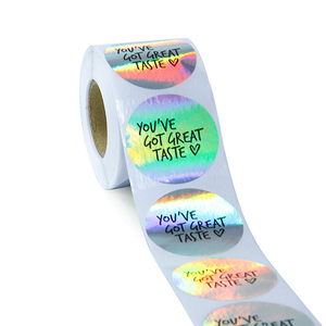 Custom <strong>Printable</strong> Sheet <strong>Roll</strong> <strong>Vinyl</strong> Paper Waterproof Laser Hot Aluminum Foil Holo Hologram Holographic Security Logo Sticker Label - Product Image 3