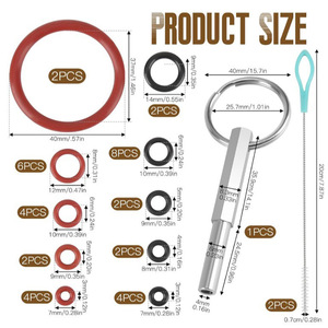 Kit de herramientas de reparación de cafeteras, juntas tóricas de acero inoxidable y cepillo para piezas de cafeteras - Product Image 4