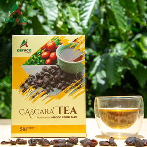 100% Arabica Coffee Husk Arabica Coffee Tea Box 50g 12 meses de vida útil OEM/ODM Polvo de té instantáneo Embalaje ecológico - Product Image 2
