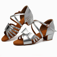 Nouvelles chaussures de danse latine pour enfants, chaussures de danse d'intérieur pour filles, chaussures de danse blanches à semelle souple Qiaqia