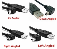 Cable de Carga USB Wavelink MP3 MP4 Recording Pen V3 Mini5P, Cable USB 2.0 de 90 Grados Macho a Macho para Teléfono Móvil