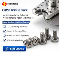 Vis en titane sur mesure à tête cylindrique Phillips TA2, fabricant de vis plates pour effector final de robot de manutention de wafers