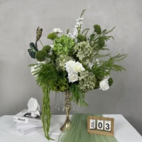 Décoration de mariage DKB, arrangement floral artificiel en soie verte, boules de fleurs pour la décoration de mariage