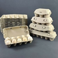 Boîte à œufs en papier standard à 10 et 12 trous, plateau à œufs industriel à 20 alvéoles, cartons en pâte recyclables jetables pour élevages avicoles