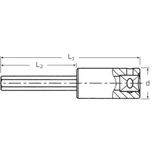 STAHLWILLE - 01050003 INHEX 1/4 ''llave de tubo para tornillos con vaso hexagonal, métrico-EAN 4018754000470 HAND SOCKETS 1/4" - Product Image 2