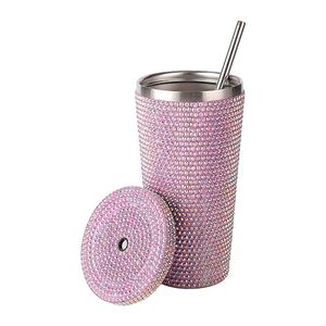 กระติกน้ำสแตนเลสสองชั้น ประดับเพชร พร้อมหลอดดูด รุ่นปี 2026 มีจำหน่าย - Product Image 2