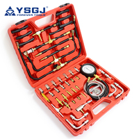 Manomètre de luxe TU-443 pour injection de carburant, testeur de pression de combustion d'huile, jauge, kit de test moteur, système complet 0-140 psi