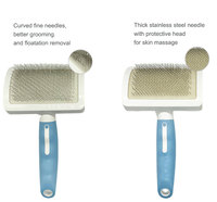 Outil de nettoyage et de toilettage pour animaux de compagnie Brosse à poils auto-nettoyante pour chiens et chats