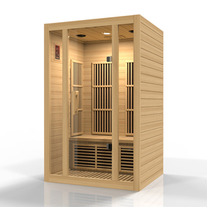 Cabine de Sauna à vapeur sèche à l'ozone pour 2 personnes, chauffage de la maison, dôme, Hemlock, Sauna à infrarouge lointain, à vendre - Product Image 1