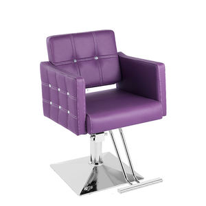 Fauteuil de barbier classique inclinable avec repose-pieds en cuir synthétique plastique PET pour salon de coiffure Utilisation de la coupe de cheveux EVA Acier inoxydable - Product Image 1