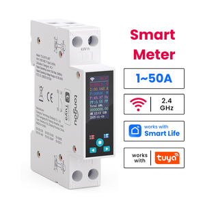 Tuya Wifi Din Rail Đồng hồ thông minh đồng hồ điện nhà thông minh 1P + N năng lượng giám sát điều khiển từ xa 50A chương trình ngắt tongou - Product Image 1