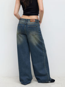 Jeans amples pour femmes, style Y2K, taille basse, jeans larges délavés pour femmes - Product Image 4