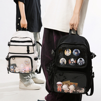 Sac à dos Ita imperméable et mignon pour adolescents, grande capacité, sac à dos d'étudiant personnalisé avec affichage transparent pour badges, sacs Ita, Mochila