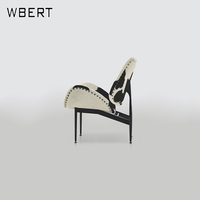 WBERT 북유럽 스타일 콩 가방 의자 소 스마일 거실 예술 레저 및 독서 쉘 의자 용 싱글 소파