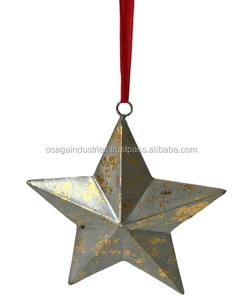 CHRISTMAS <b>TREE</b> DECORATION SUPPLY METAL GRAY LUXURY DESIGN STAR CHRISTMAS HANGING ORNAMENT HOME DECORATION HIGH QUALITY STAR - Product Image 5