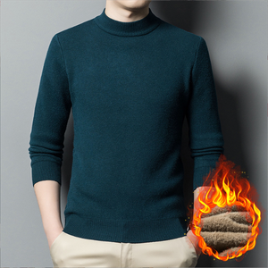 Aggiungi la nuova camicia a Base di maglia calda da uomo con maglia a metà girocollo ispessita - Product Image 6