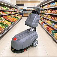 Mesin Pencuci Lantai Kompak Bertenaga Baterai dengan Lebar Pembersihan 450mm dan Tangki 10/15L untuk Supermarket & Toko Ritel
