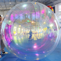 Boule miroir gonflable en PVC brillant publicitaire, boule miroir en PVC irisé, jouets ballon miroir, boules disco, décoration de bulles, grosse boule brillante
