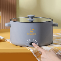 Poêle électrique de grande capacité Ensemble de casseroles en acier inoxydable 3,7 L
