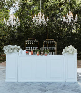 ร้อนขายตู้บาร์ไม้งานแต่งงานบาร์ให้เช่าเฟอร์นิเจอร์กลางแจ้งบาร์เหตุการณ์สีขาว - Product Image 1