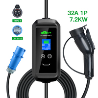 Nouvel adaptateur de prise de câble de charge pour véhicules électriques CHAdeMO Type1 Type2 GBT 16A 32A 1P 3P 22KW