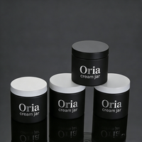 Pot en plastique mat givré de luxe avec logo argenté 100ml 120ml 150ml pour cosmétiques, gommage corporel, beurre corporel, crème visage, masque capillaire