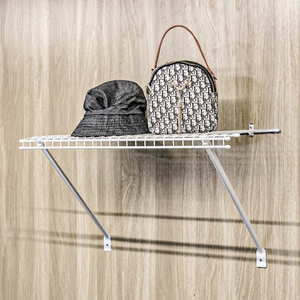 <span class=keywords><strong>Armario</strong></span> de estanterías de alambre para ropa de pared de habitación barata, sistema de estantes de alambre galvanizado independiente para dormitorio - Product Image 5