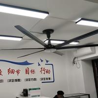 Ventilateur de plafond extérieur commercial 2,5 m (8 pi) avec pales en alliage d'aluminium noir, télécommande, HVLS, économie d'énergie