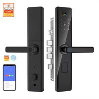 Serrure de porte intelligente numérique Wifi Tuya, code RFID, carte IC, déverrouillage par application de smartphone, Zigbee, empreintes digitales biométriques, serrures intelligentes