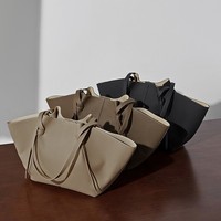 Sac à main pour femme de haute qualité, design tendance, grande capacité, sac à main en cuir véritable de luxe avec fermeture ouverte