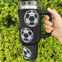 Gobelets de sport 40oz de haute qualité avec strass scintillants, 44 couleurs, pour le football, le baseball, le volleyball, le basketball et les jours de match