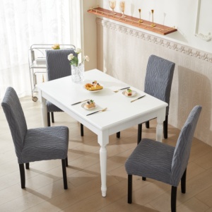 Stripe Luxury Jacquard Solid Color <strong>Chair</strong> <strong>Covers</strong> Dining <strong>Chair</strong> Slipcovers Thick Elastic Anti-Dirty Home Decoration - Product Image 5
