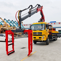 Grue de levage pour camion 8t, grue à bras télescopique hydraulique, grue à grappin pour briques à vendre