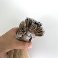 Extensions de cheveux vierges européens blonds à double épaisseur, nano-rings, pré-collées, en gros