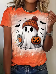 T-shirt da donna con stampa 3D teschio <span class=keywords><strong>Halloween</strong></span> - Product Image 1