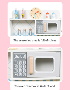 Commiki trẻ em bằng gỗ đơn giản nhà bếp lớn mẫu giáo mô phỏng đồ dùng nhà bếp đặt bé nấu ăn đồ chơi quan tâm - Product Image 3