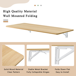 Wall Mounted <b>Folding</b> Table For Laundry Room Small Space Fold Down <b>Desk</b> Workbench Addition To Garage Shed Home - Product Image 6