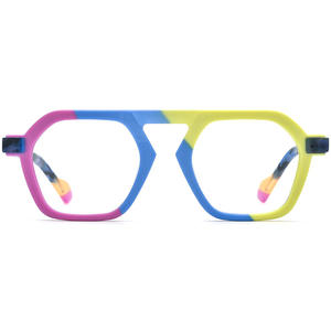Nouvelles montures <span class=keywords><strong>de</strong></span> <span class=keywords><strong>lunettes</strong></span> rétro en feuille laminée mate multicolores pour hommes et femmes, peuvent être associées à des verres progressifs. - Product Image 1