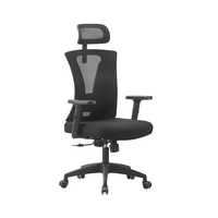 Chaise de bureau ergonomique en maille, dossier haut, avec appui-tête réglable, accoudoirs 2D, pivotante, pour personnel de direction, bureau et domicile