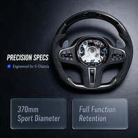 Setir BMW G20 G30 G05 LED Serat Karbon Alcantara dengan Pemanas Getaran ACC untuk Seri 3 5 X3 X5 Racing Wheel